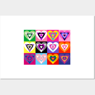 Pride hearts Posters and Art